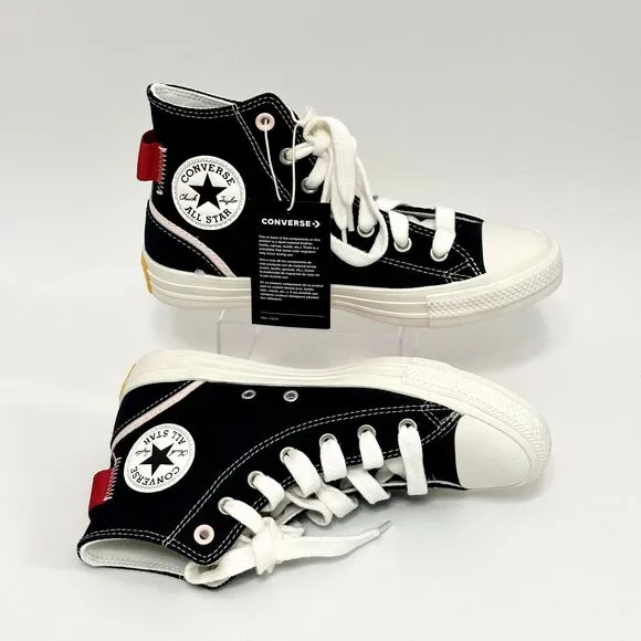 Converse Chuck Taylor All Star Black Red High Top Sneaker A07118C Size 8 Women