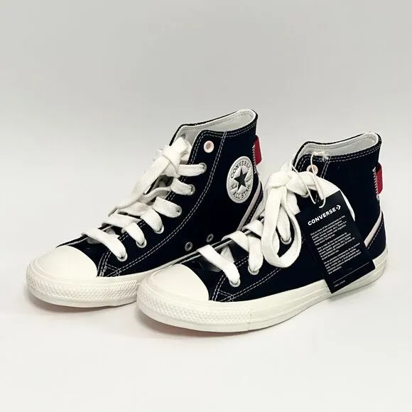 Converse Chuck Taylor All Star Black Red High Top Sneaker A07118C Size 8 Women