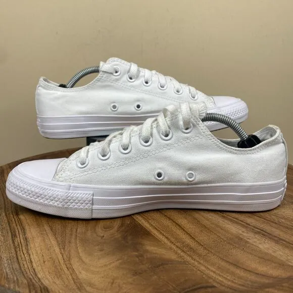 Converse Chuck Taylor All Star Womens Triple White Size 8.5 Low Top Shoes