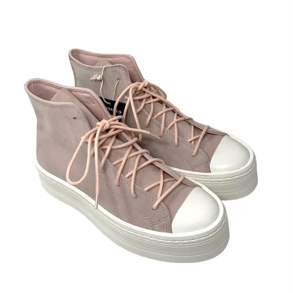 Converse Chuck Taylor Modern Lift Platform Casual Women Shoes Suede Pink A04663C