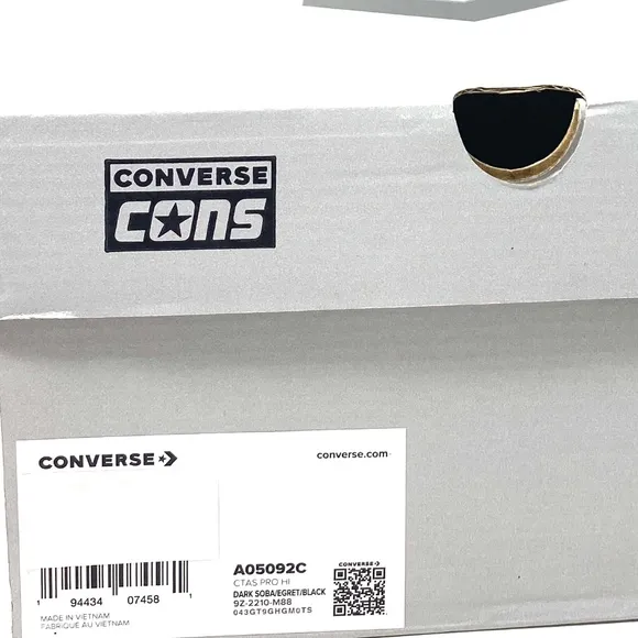 Converse Ctas Pro High For Men Shoes Casual Canvas Dark Soba Sneakers A05092C