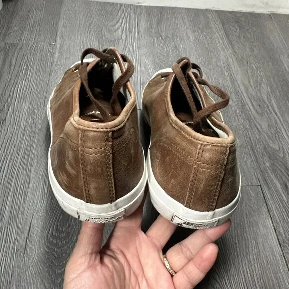 Converse Jack Purcell Men Shoes 12 Brown Sneaker Casual Leather 158664C