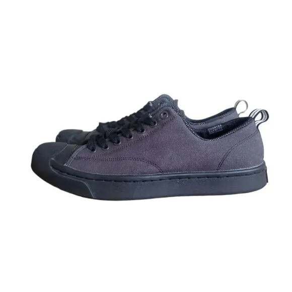 Converse Jack Purcell Men  SZ 9 Women 10.5 Black Leather Low Top Shoes Sneakers
