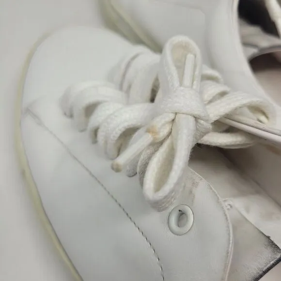 COS Shoes Mens 10 White Leather Casual Minimalist Basic Lace Up Sneakers Low Top