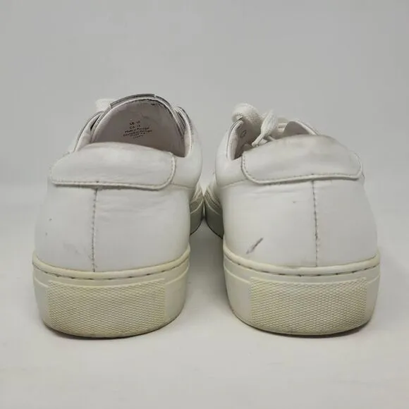 COS Shoes Mens 10 White Leather Casual Minimalist Basic Lace Up Sneakers Low Top
