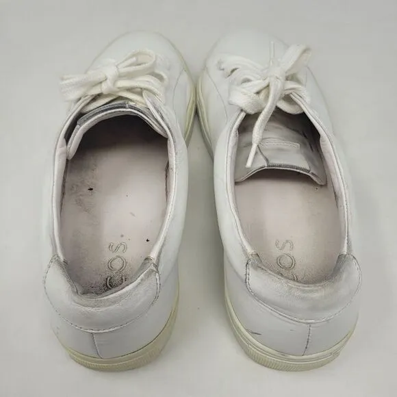 COS Shoes Mens 10 White Leather Casual Minimalist Basic Lace Up Sneakers Low Top