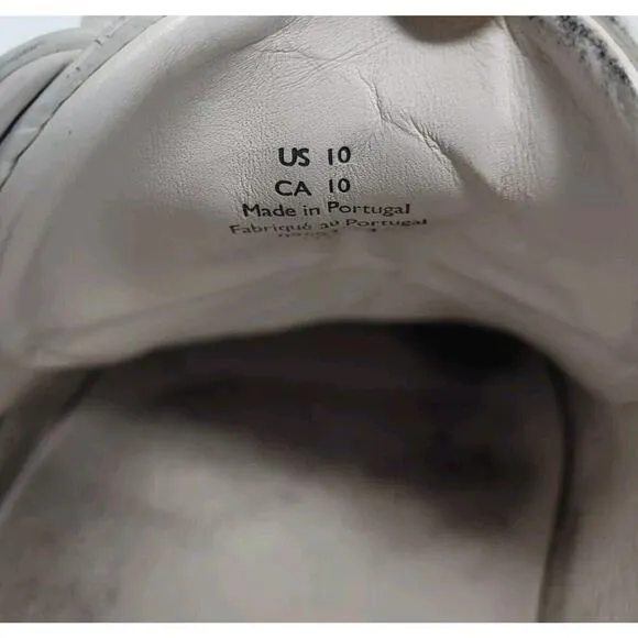 COS Shoes Mens 10 White Leather Casual Minimalist Basic Lace Up Sneakers Low Top