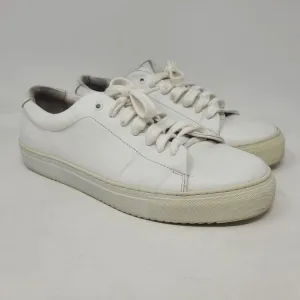 COS Shoes Mens 10 White Leather Casual Minimalist Basic Lace Up Sneakers Low Top