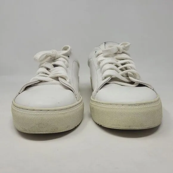 COS Shoes Mens 10 White Leather Casual Minimalist Basic Lace Up Sneakers Low Top