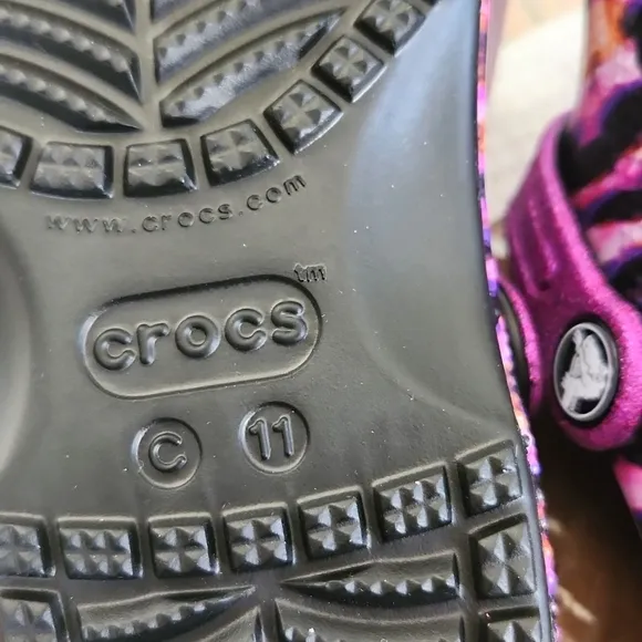 Crocs Kids' Purple Leopard Clogs