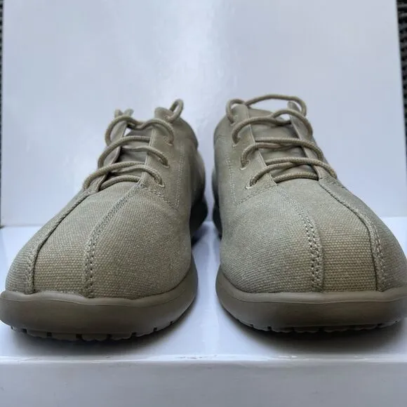 Crocs Venture Canvas Khaki Minimalist Oxford Lace Up Shoes Men's Size 12 NWOB