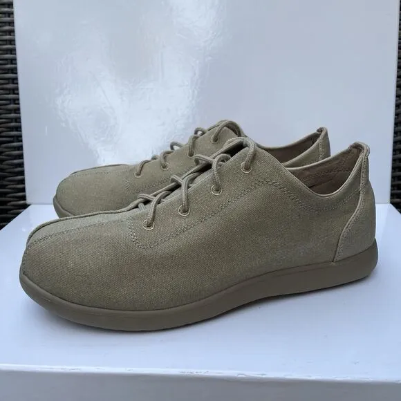 Crocs Venture Canvas Khaki Minimalist Oxford Lace Up Shoes Men's Size 12 NWOB