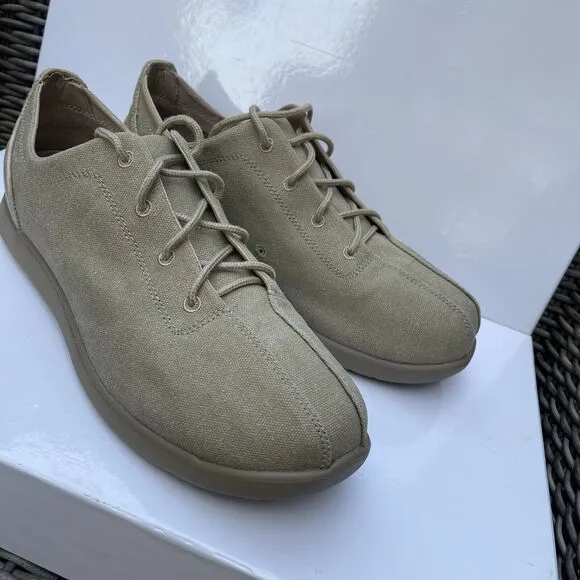 Crocs Venture Canvas Khaki Minimalist Oxford Lace Up Shoes Men's Size 12 NWOB
