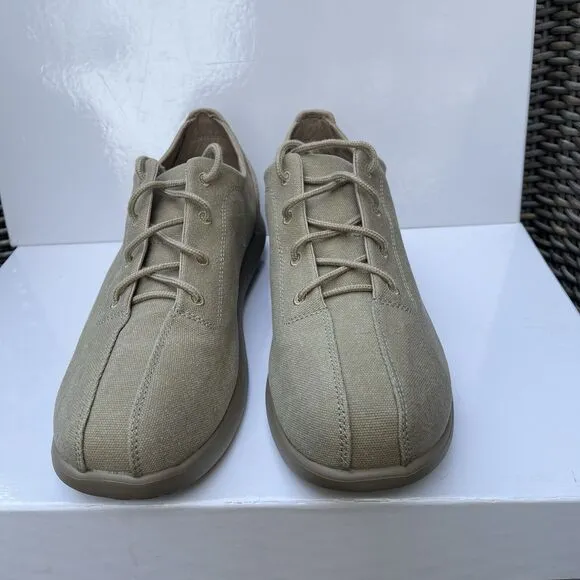 Crocs Venture Canvas Khaki Minimalist Oxford Lace Up Shoes Men's Size 12 NWOB