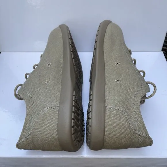 Crocs Venture Canvas Khaki Minimalist Oxford Lace Up Shoes Men's Size 12 NWOB