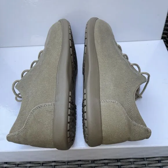 Crocs Venture Canvas Khaki Minimalist Oxford Lace Up Shoes Men's Size 12 NWOB