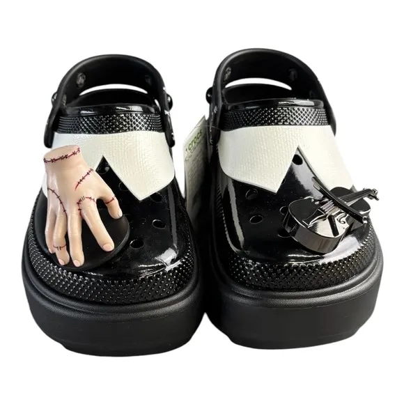 Crocs Wednesday Platform Clogs Size 8 Addams Family Chunky Shoes Goth Whimsigoth