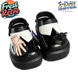 Crocs Wednesday Platform Clogs Size 8 Addams Family Chunky Shoes Goth Whimsigoth
