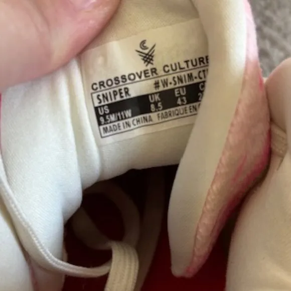 Crossover Culture Sniper Basketball Shoes - Size 9.5M or 11W