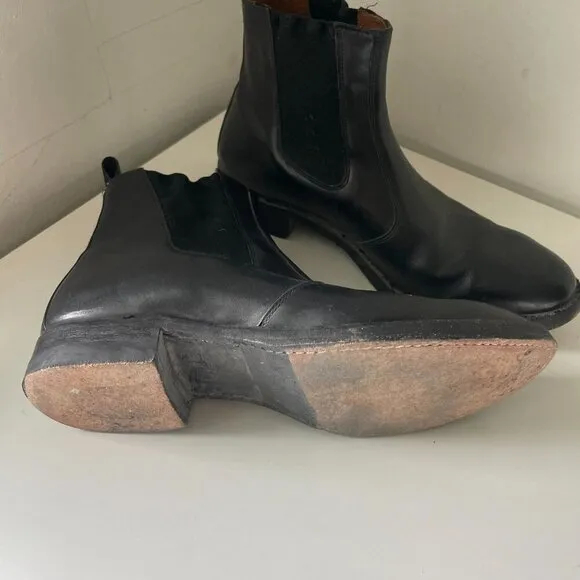 Dack's Leather Slip-on Chelsea Boots Shoes Mens 8 Black Versatile Modern Classic