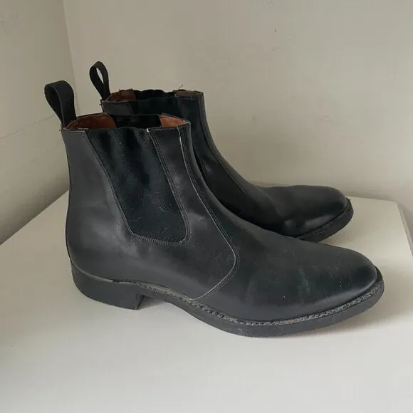 Dack's Leather Slip-on Chelsea Boots Shoes Mens 8 Black Versatile Modern Classic