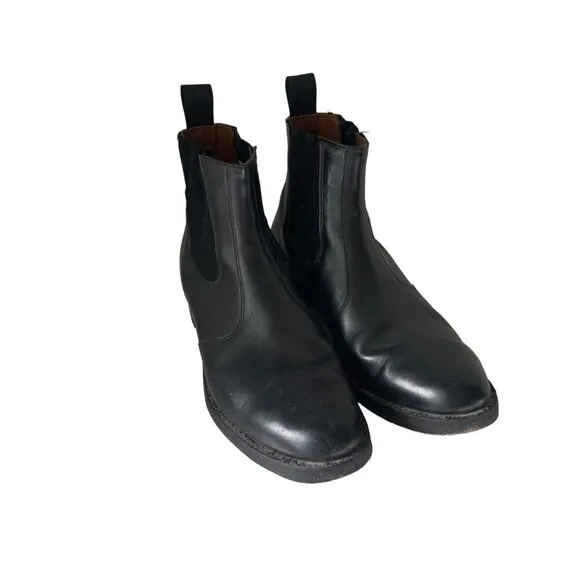 Dack's Leather Slip-on Chelsea Boots Shoes Mens 8 Black Versatile Modern Classic