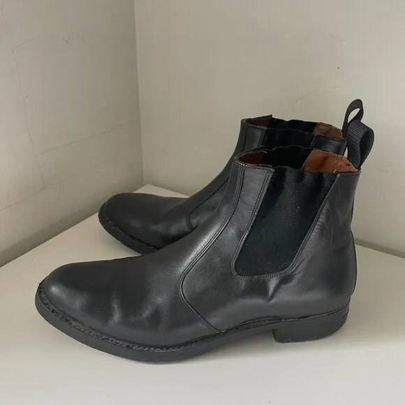 Dack's Leather Slip-on Chelsea Boots Shoes Mens 8 Black Versatile Modern Classic