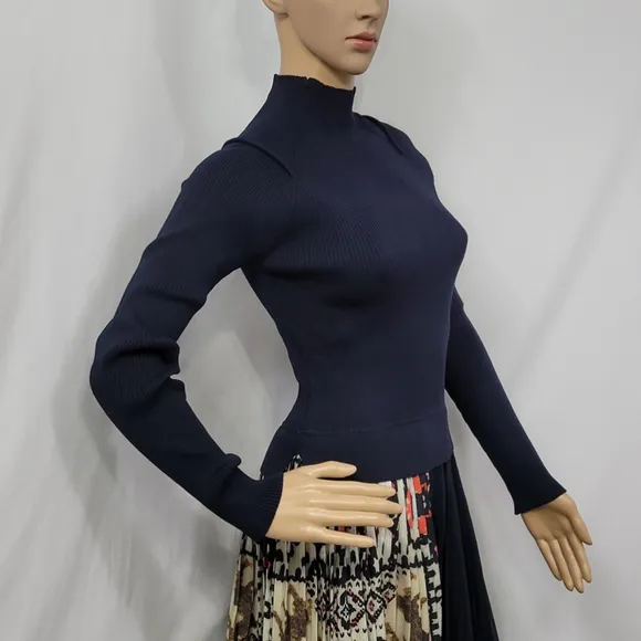Dalia MacPhee Pleated Skirt Sweater Dress
