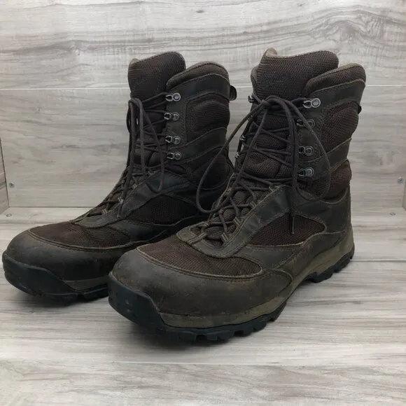 Danner Boots Mens 12 High Ground Brown Leather Lace Up Outdoor Shoes
