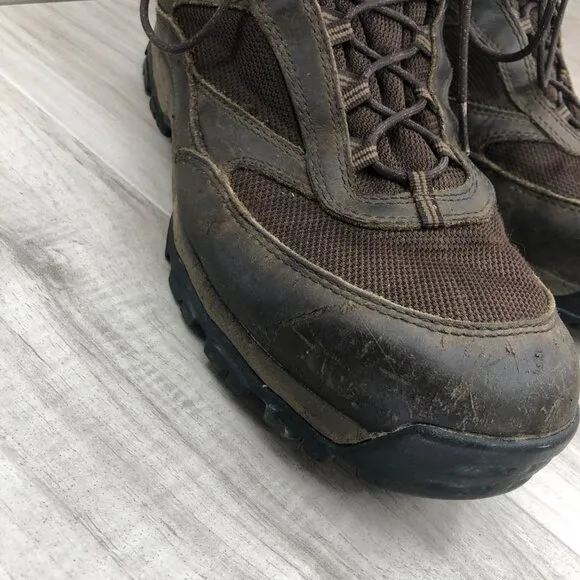 Danner Boots Mens 12 High Ground Brown Leather Lace Up Outdoor Shoes