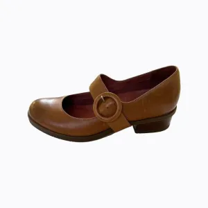 Dansko Brandy Mary Jane Cognac Brown Leather Comfort Shoes Block Heel Women 9/39