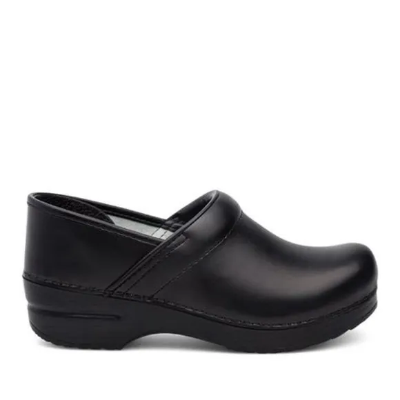 DANSKO Matte Black Leather Professional XP Waterproof Nurse Slip On Shoe Clog