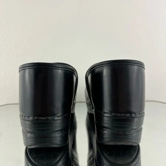 DANSKO Matte Black Leather Professional XP Waterproof Nurse Slip On Shoe Clog