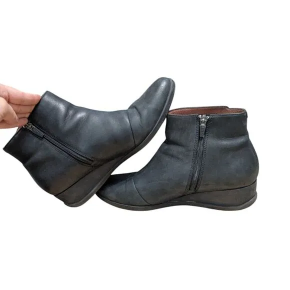 Dansko Serenity Waterproof Wedge Ankle Boots Black Booties Womens 11 Plain Shoes