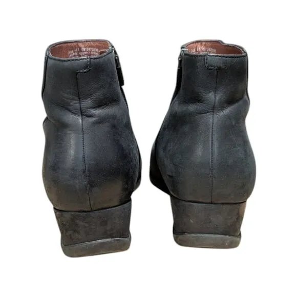 Dansko Serenity Waterproof Wedge Ankle Boots Black Booties Womens 11 Plain Shoes