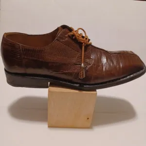 DAVID EDEN Men's Brown Leather Lace-up Dress Shoes.