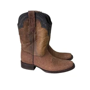 Denver Mountain Cow Pig Leather Western Cowboy Boots Shoes Mens size 8.5 EE