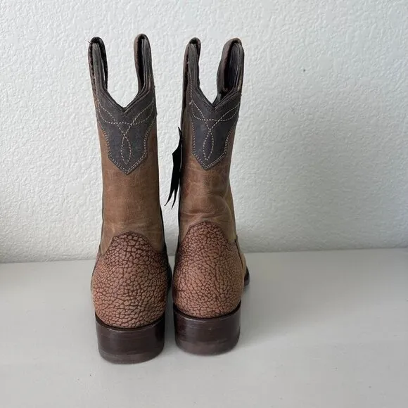 Denver Mountain Cow Pig Leather Western Cowboy Boots Shoes Mens size 8.5 EE