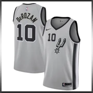 DeRozan 10 Basketball Jersey Nike Sleeveless Tank Shirt Gray Black Mens XL