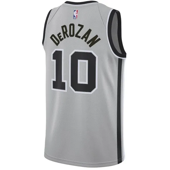 DeRozan 10 Basketball Jersey Nike Sleeveless Tank Shirt Gray Black Mens XL