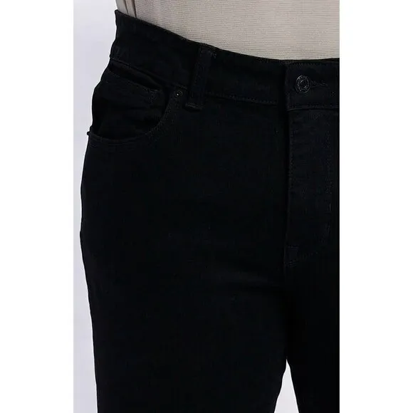 DKNY Mens Jet Black Bedford Stretch Slim Fit Denim 5 Pocket Jeans NEW 36 X 34