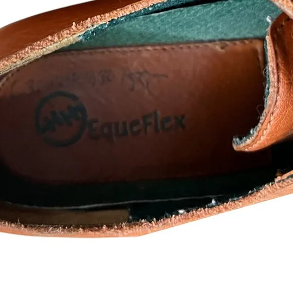 Double H Eque Flex Chestnut Kiltie Equestrian Leather Oxford Shoes Size 9