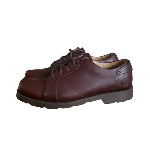 Dr. Martens 11566 Air Cushion Oxford Casual Dress Shoes Brown Leather Men's SZ 8