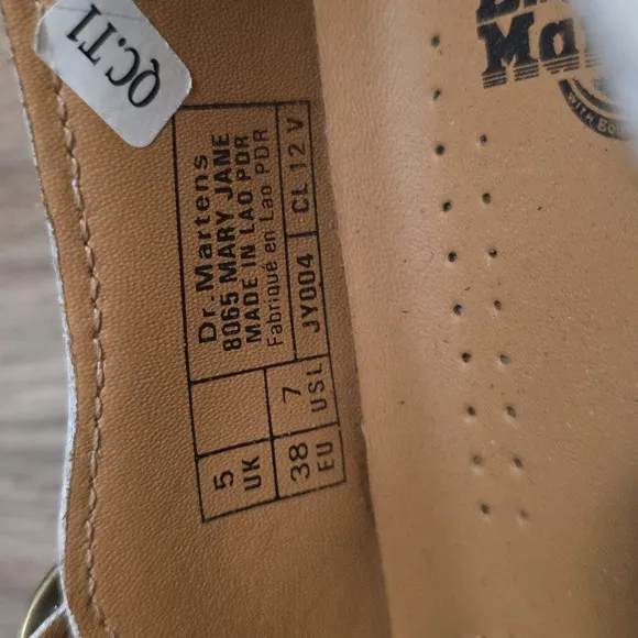 Dr. Martens 8065 White Mary-Jane Platform Oxford Loafer Shoes 7