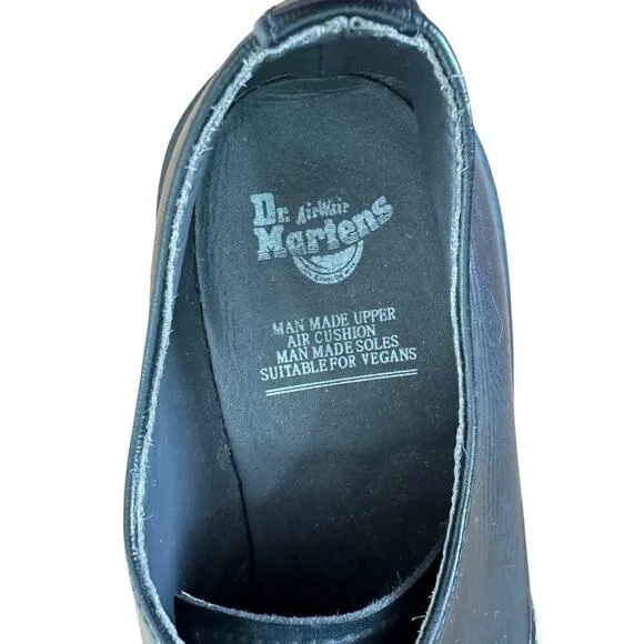 DR. MARTENS AirWair Unisex Vegan Black Oxford Shoes Air Cushion Men 7 Women 8
