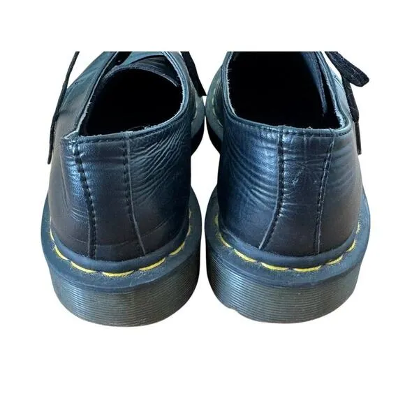 DR. MARTENS AirWair Unisex Vegan Black Oxford Shoes Air Cushion Men 7 Women 8