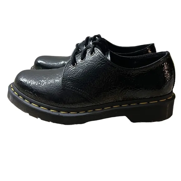 DR. MARTENS Rikard Lunar Leather Shoes Size 7 Crackle Surface