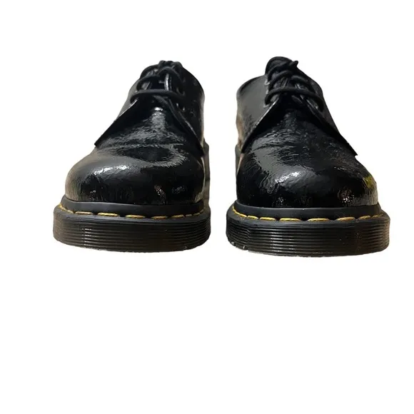 DR. MARTENS Rikard Lunar Leather Shoes Size 7 Crackle Surface
