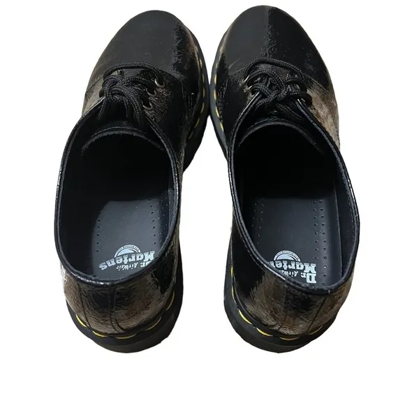 DR. MARTENS Rikard Lunar Leather Shoes Size 7 Crackle Surface