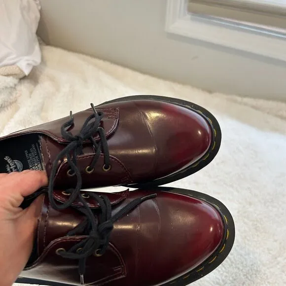 Dr. Martens Unisex Vegan 1461 Oxford Shoe, Cherry Red US Size 7